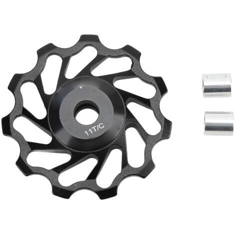 Poulie de tension VTT 11 dents avec roulement à billes - Galet guide dérailleur arrière noir pour vélo tout-terrain