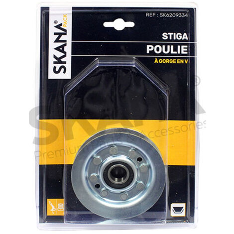 Poulie De Traction En V Sur Roulement. Adaptable Sur Tondeuses Autoportées Castelgarden, Stiga. ø Extérieur : 89 Mm ø Intérieur