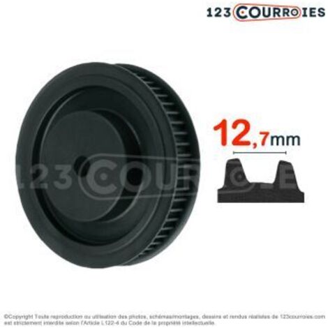 Poulie dentée moyeu plein PDH10015