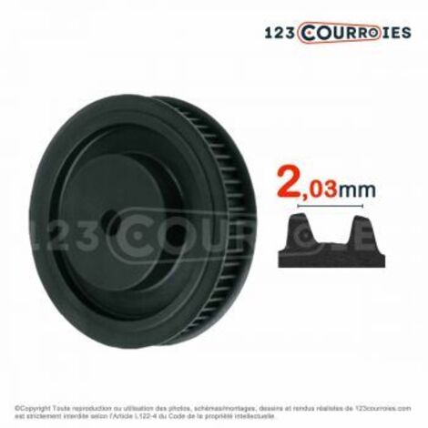 Poulie dentée moyeu plein PDMXL025040