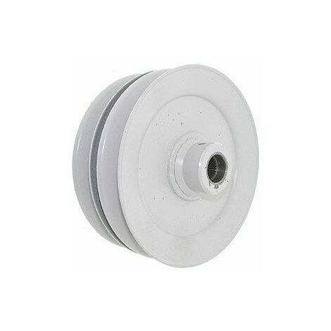 Poulie double pour palier de lame adaptable pour MURRAY modèles 14 et 18 ch. à coupe 46''.Remplace origine: 92128.Ø: ext:127mm,