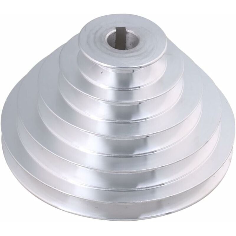 Poulie en aluminium 5 niveaux - 19 mm de diamètre intérieur, 54 à 150 mm de diamètre extérieur, 12,7 mm de largeur - pour courroie de distribution