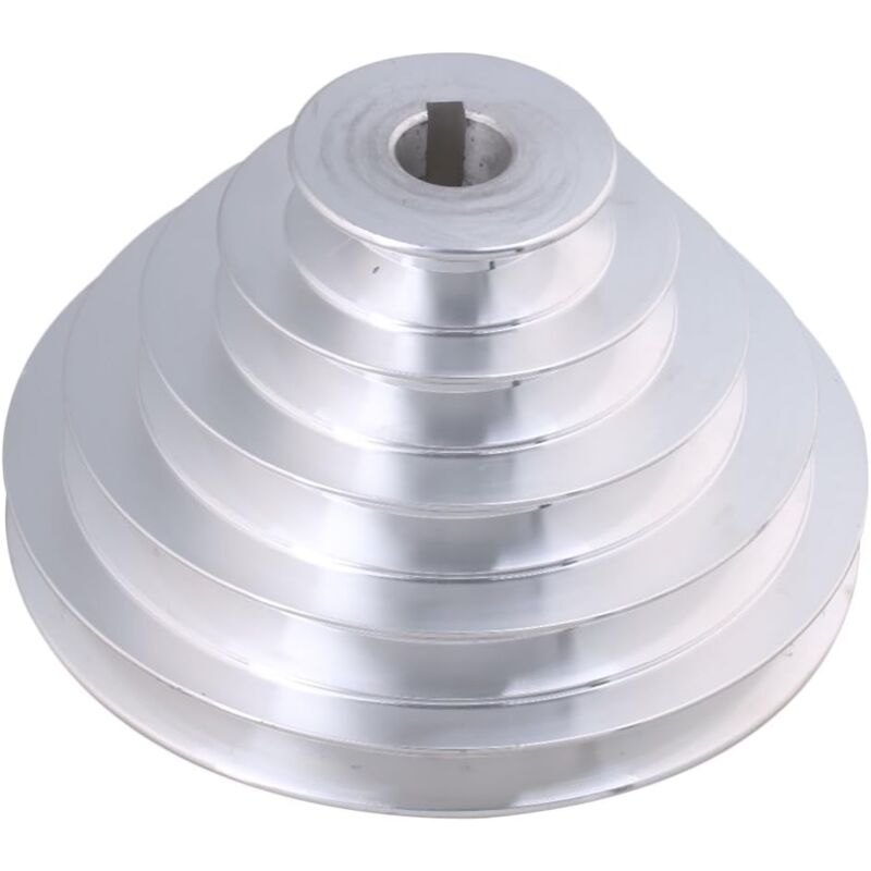 Poulie en aluminium 5 niveaux - 19 mm de diamètre intérieur, 54 à 150 mm de diamètre extérieur, 12,7 mm de largeur - pour courroie de distribution
