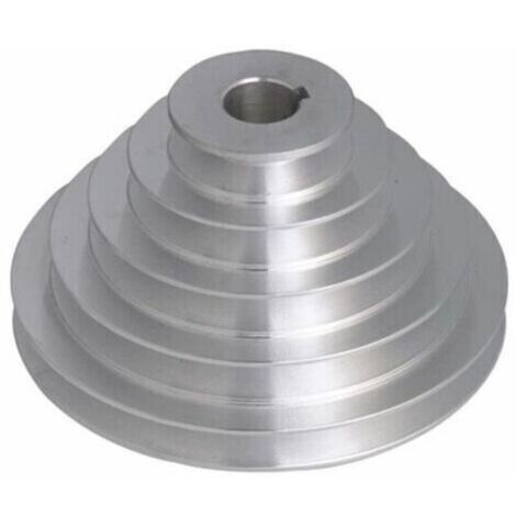 Poulie en aluminium à 5 plis – Diamètre intérieur 19 mm – Diamètres extérieurs 54-150 mm – Pour courroies trapézoïdales type A