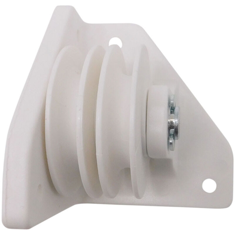 Poulie latérale pergola TLD20 92581 Micel pour deux cordes de 8 mm - matériel en nylon - finition blanche - dimensions 73x7