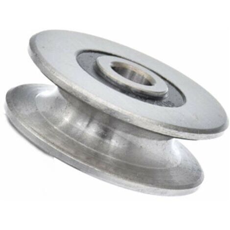 Poulie métallique 40x13mm - Roulement à billes en acier inoxydable, capacité 250kg, rainure U profonde 8mm pour guide de levage