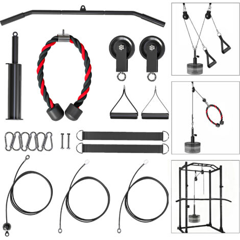 Poulie musculation maison cable machine exercices flexion biceps triceps bras