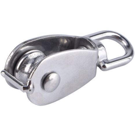 Poulie pivotante à roue unique en acier inoxydable 304, câble de levage M15
