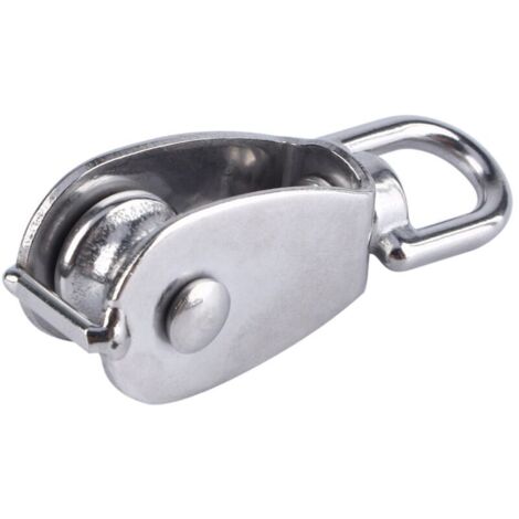 Poulie pivotante à roue unique en acier inoxydable 304, câble de levage M15