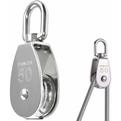 Poulie Pivotante À Une Roue En Acier Inoxydable 304 M50, Chargement 400 Kg - Argent