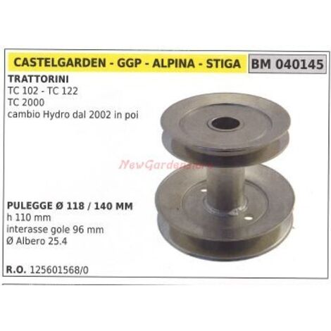 Poulie pour TC102 122 tracteur de pelouse tondeuse hydro gearbox GGP 040145