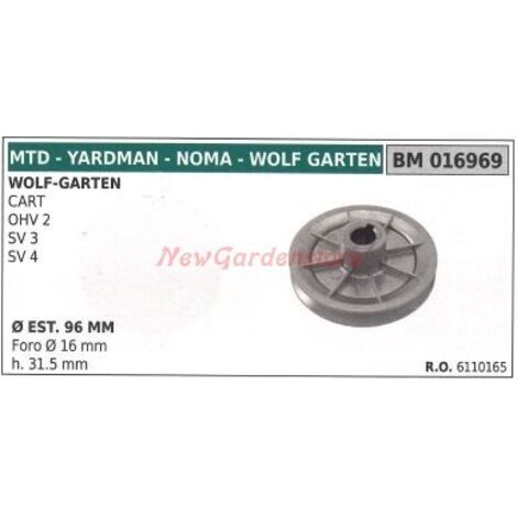 Poulie pour tracteur de pelouse tondeuse cart OHV 2 SV 3 SV4 MTD 016969