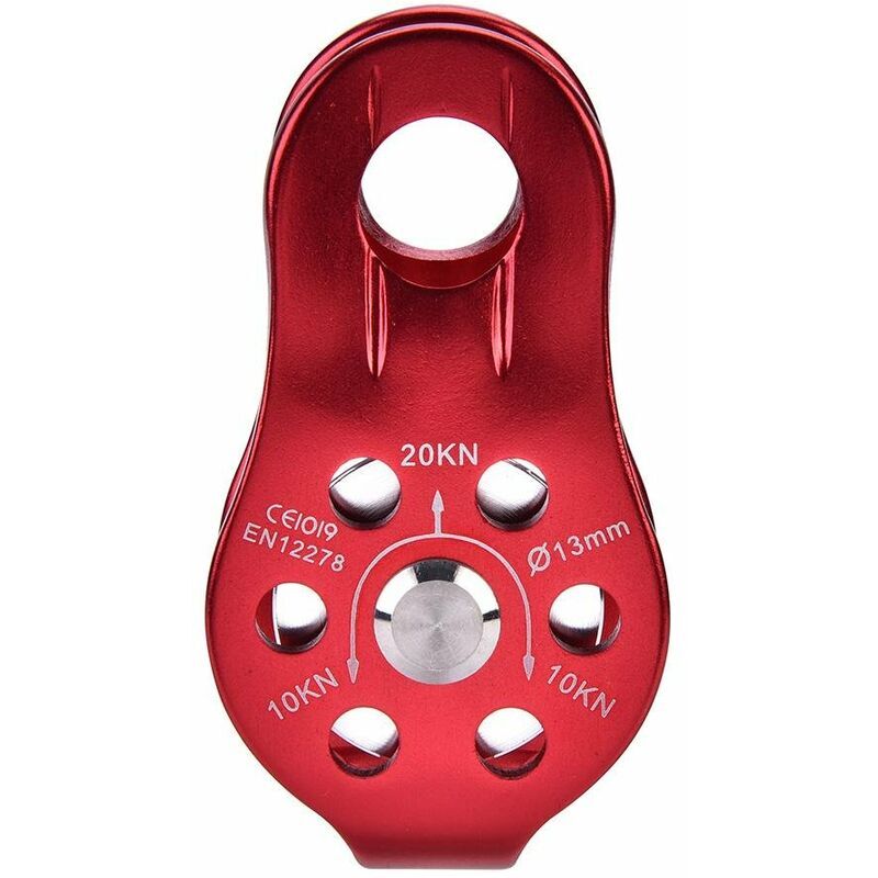 Poulie Roue, poulie d'escalade Robuste Poulie pivotante Simple Roue en Alliage d'aluminium Équipement de sécurité Accessoires de poulie pour Corde de