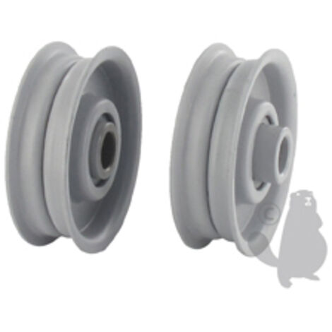 poulie tendeur à gorge plate avec rebords en acier.ø: ext:53,98mm, ø: int:9,53mm.
