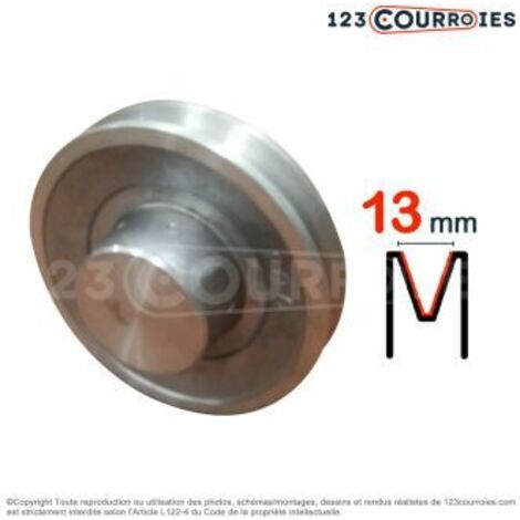 Poulie trapézoïdale aluminium moyeu plein SPA320/4ALU