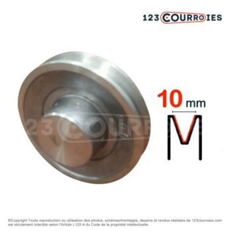Poulie trapézoïdale aluminium moyeu plein SPZ350/2ALU