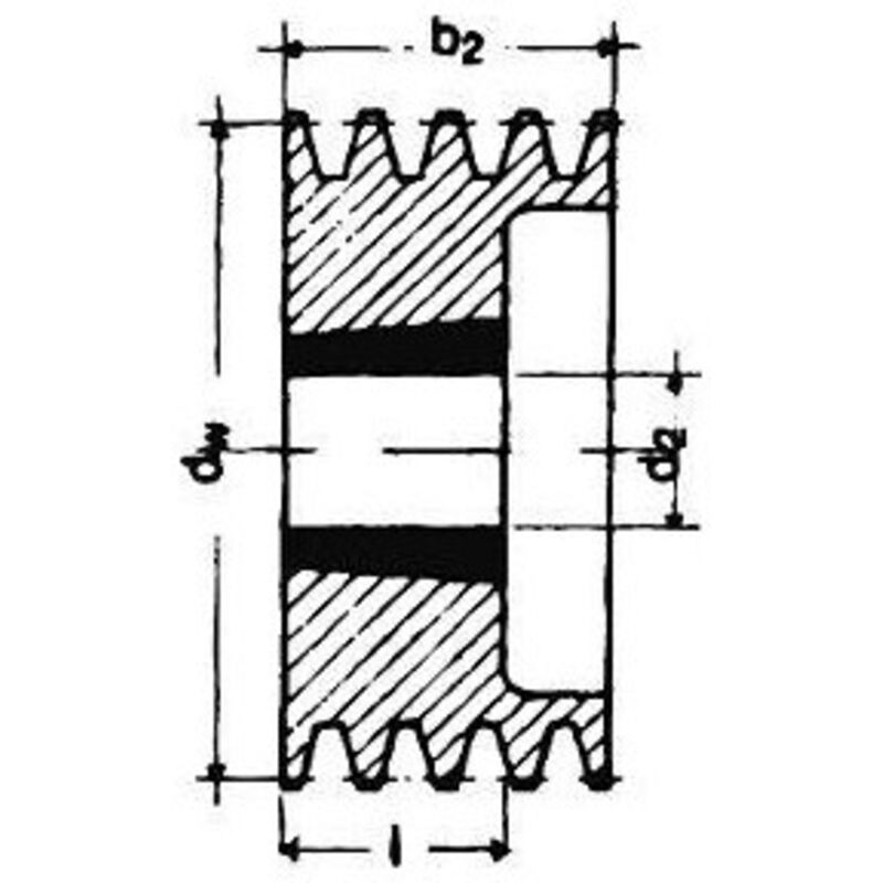 Keilrillenscheibe SPZ/10 3-rillig 160 mmSTRECKE Taper-Buchse 2012