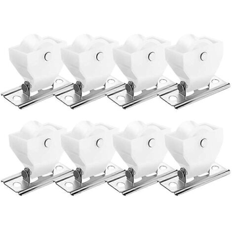 Poulies et rouleaux pour rideaux, faciles à installer, pour stores romains et stores verticaux (40 pièces)