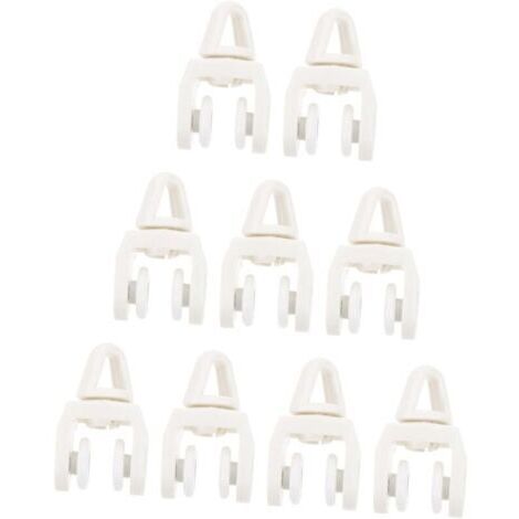 Poulies Silencieuses pour Rails de Rideaux Coulissants 50 Pièces, Rouleaux Plastiques Polyvalents, Système de Roulement Lisse, Accessoires pour Rideaux, Voilages et Cantonnières