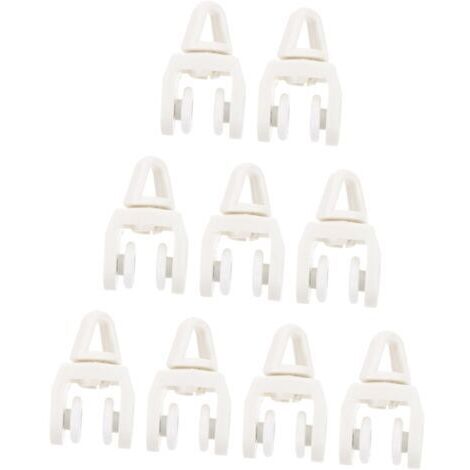 Poulies Silencieuses pour Rails de Rideaux Coulissants 50 Pièces, Rouleaux Plastiques Polyvalents, Système de Roulement Lisse, Accessoires pour Rideaux, Voilages et Cantonnières