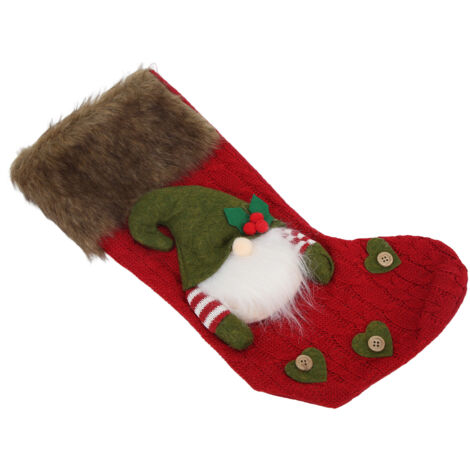 Poupée de Noël Rouge sans Vis pour Décoration de Porte et Mur - Bas de Noël