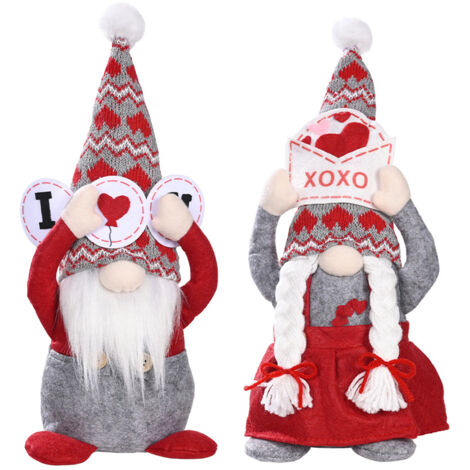 Poupée Gnome Élfe sans Visage pour Décoration de Foyer, Fenêtre ou Intérieur - Idée Cadeau Fêtes et Saint-Valentin