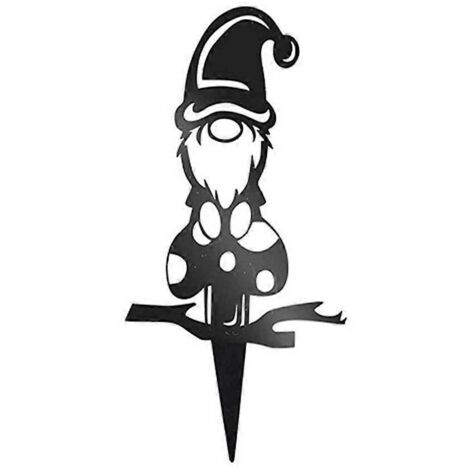 Poupée gnome en fer métal sans visage, statue silhouette art déco jardin maison - Style 2, décoration extérieure intérieure.