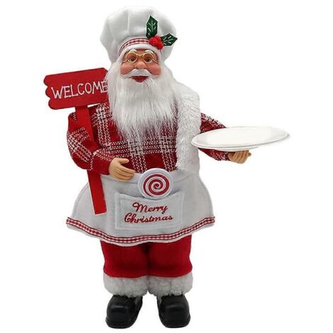 Poupée Père Noël debout, décorations de poupée, comme illustré