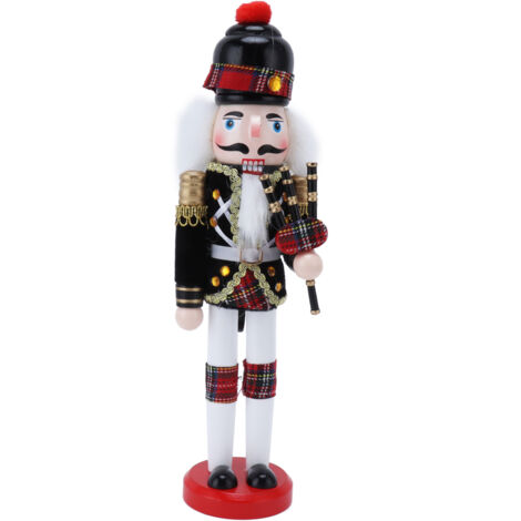 Poupée Soldat Casse-Noisette en Bois - Décoration de Noël pour Table et Armoire à Vin