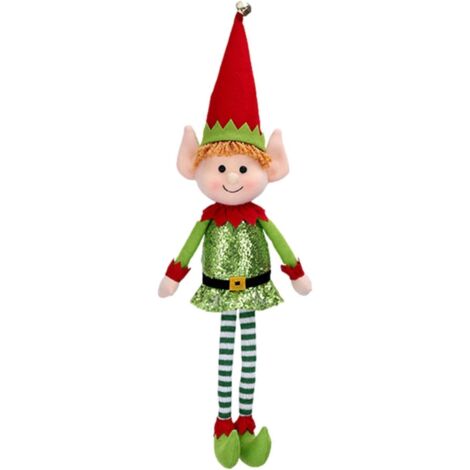 Poupées Elfes En Peluche De Noël  Décoration De Noël Lutin, Jouet En Peluche Lutin De Noel Avec Longue Jambe, Figurine Elfe Noel Décoration De Noël Pour Fenêtre, Porche, Cheminée, Autres Lieux