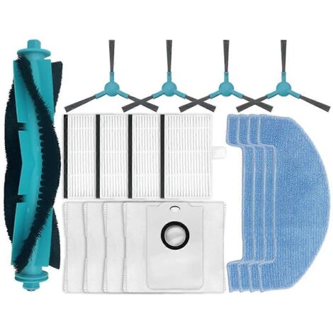 Pour 2499 Ultra Home Titanium Advanced / Atvel R80 Balai à franges avec filtre et brosse latérale principale Sacs à poussière