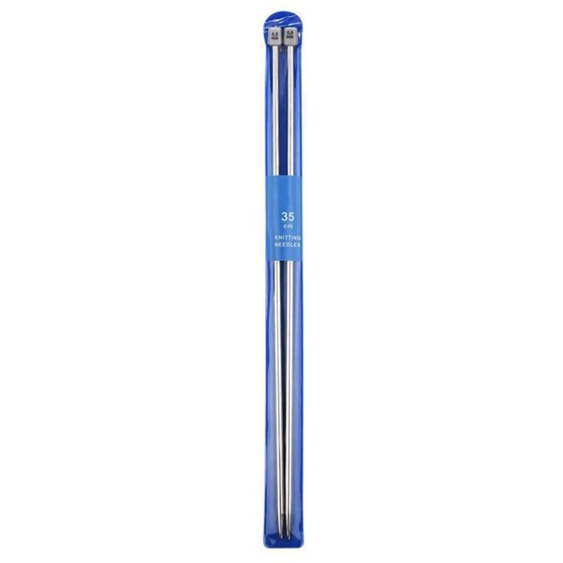 pour aiguilles à tricoter , kit d'aiguilles à tricoter droites à pointe unique en acier inoxydable pour pull, aiguilles droites de différentes tailles