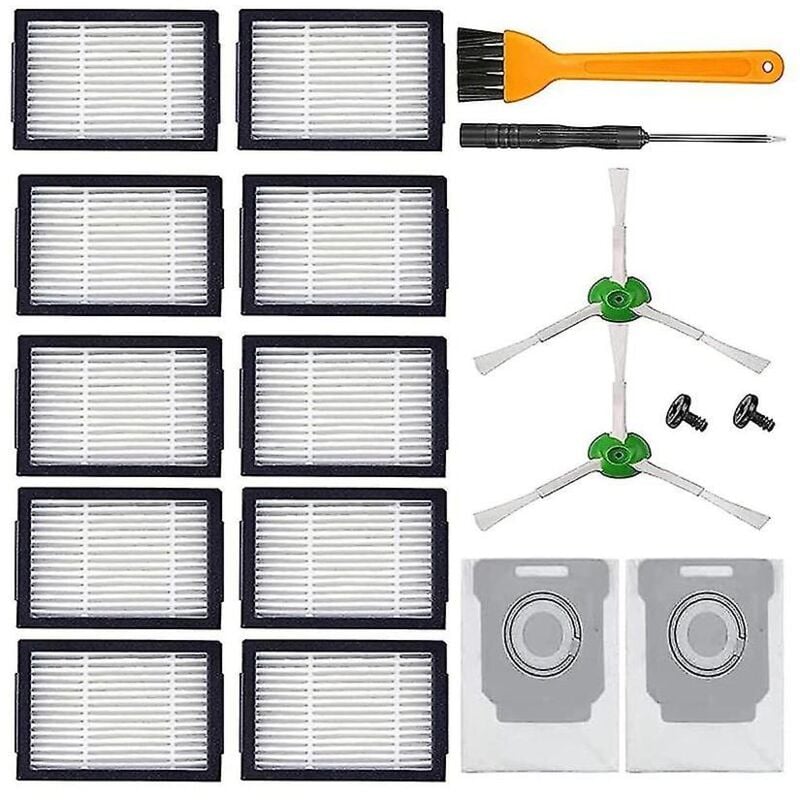 Fei Yu - Pour aspirateur I1 I7 I3 I4 I6 I8 J7 Plus Filtres Hepa Brosses latérales Sacs d'aspirateur