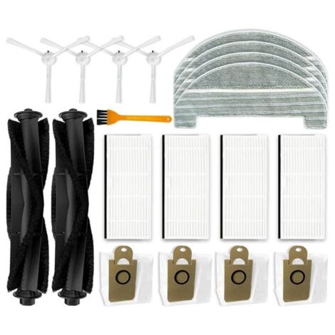 Pour Aspirateur Robot Ultenic T10, Brosse LatéRale Principale, Filtre Hepa, Sacs à PoussièRe en Tissu, ACCESSOIRE D’ASPIRATION