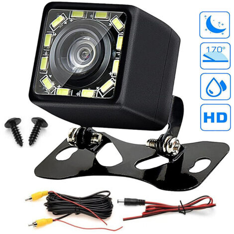 Pour autoradio 12LED 170° grand angle système de recul caméra de recul HD