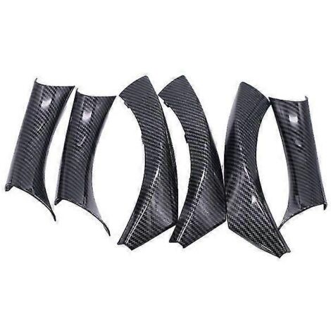 Pour BMW Série 3 E90 E91 E92 316 318 320 325 328i (2004-2012) - Garniture de poignée d'accoudoir de porte intérieure aspect carbone - Conduite à droite (RHD)