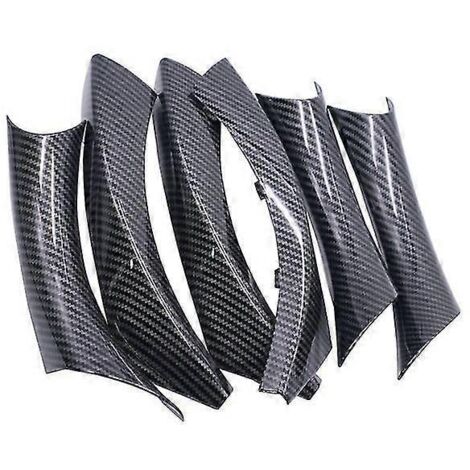 Pour BMW Série 3 E90 E91 E92 316 318 320 325 328i (2004-2012) - Garniture de poignée d'accoudoir de porte intérieure aspect carbone - Conduite à gauche (LHD)