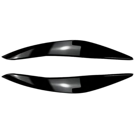 Pour BMW Série 5 F10 F11 (début 2011-2014) - Cache-phares avant noir brillant