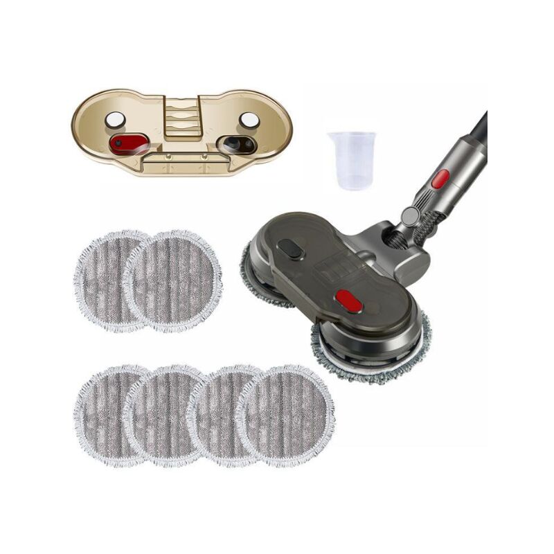 Pour brosse à tête de vadrouille électrique Dyson [V7V8V10V11] avec réservoir d'eau amovible et 6 vadrouilles lavables