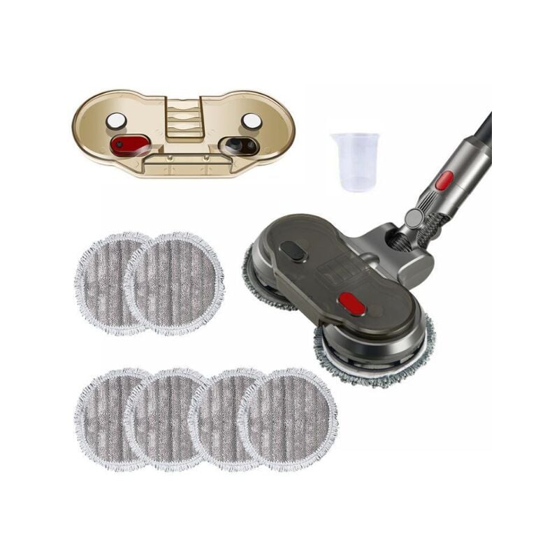 Pour brosse à tête de vadrouille électrique Dyson [V7V8V10V11] avec réservoir d'eau amovible et 6 vadrouilles lavables
