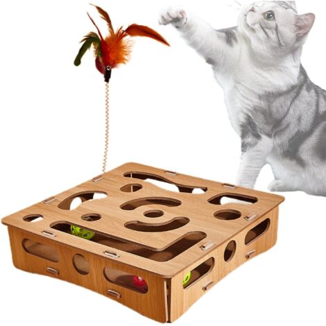 pour Chat Balles de Stimulation avec bote Nourriture Bote de