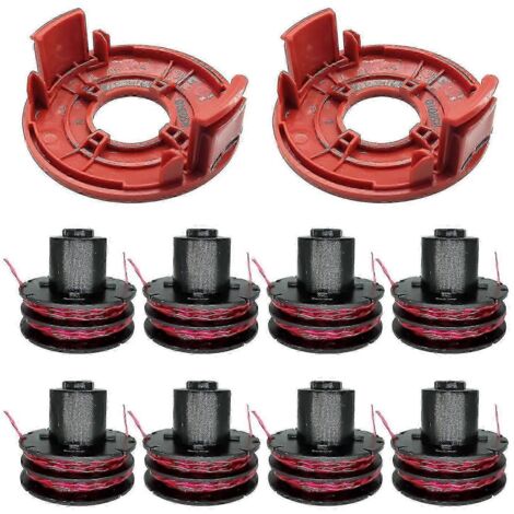 Pour coupe-bordures AL-KO GTE 350 / GTE 450 / GTE 550 : bobine de fil de 6 pouces + 1 capuchon de bobine, référence 1129668 (bobine - 2 capuchons de bobine)