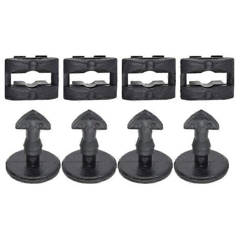 Pour Discovery 3 : lot de 6 clips pour œillet de remorquage, couvercle de pare-chocs, grille d’aile, base noire. Fixation robuste pour capot, bouclier avant.