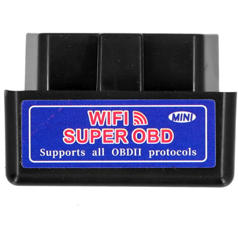 Pour ELM327 12V OBD2 Scanner Mini WIFI Détecteur de Voiture Adaptateur de Diagnostic pour AndroidNoir
