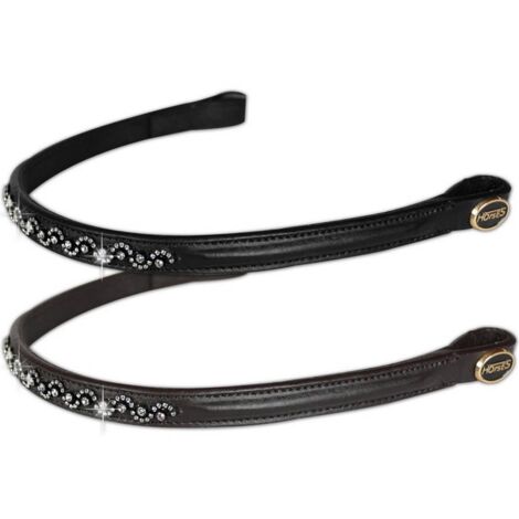 Rênes Anglaises En Cuir Tressé - Marron Foncé - Souple - Occasion