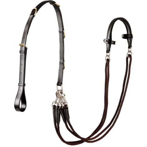 Pour en savoir plus :, Noir 10: Gogue en cuir avec sangles en nylon et anneaux en acier inoxydable