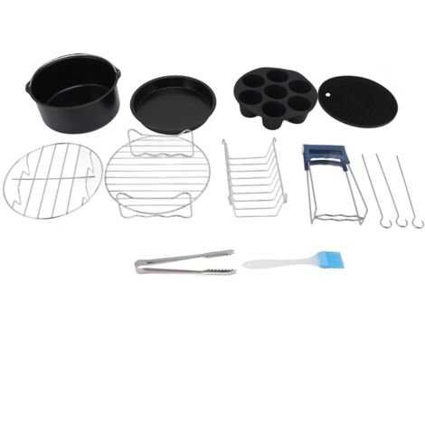 Pour ensemble de casseroles de friteuse à air résistant à la chaleur nettoyage facile en acier inoxydable pour accessoires de friteuse à air pour le restaurant de cuisine à domicile 20cm