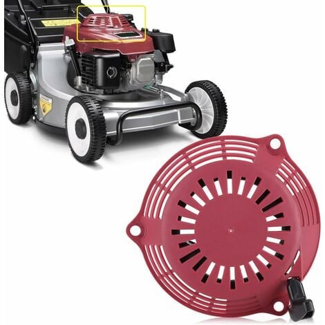 AAMUNPA pour Honda GCV135 GCV160 EN2000 Moteur Tondeuse à Gazon Générateur Démarreur Manuel Traction Rouge
