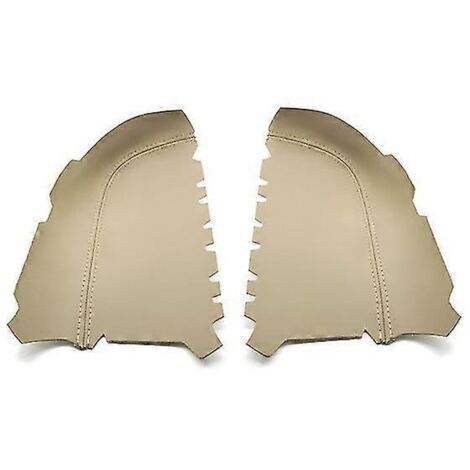 Pour Honda Pilot 2009-2013 : housses d'accoudoirs de porte avant en similicuir beige, avec garnitures et protections.