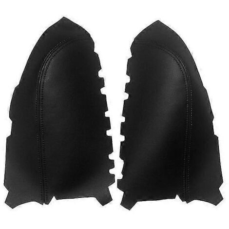 Pour Honda Pilot 2009-2013 : housses d'accoudoirs de porte avant en similicuir noir, avec garnitures et protections.